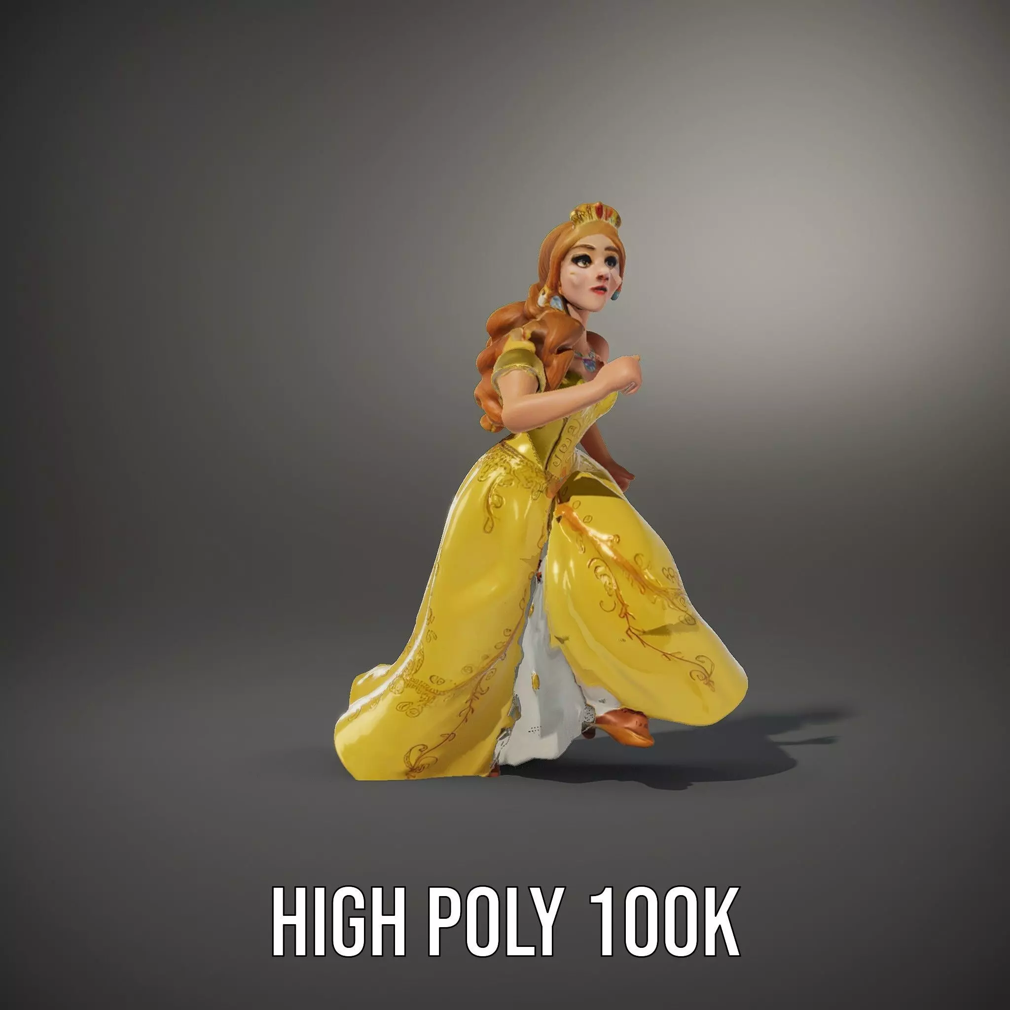 Elegant Princess Character model pack Low-poly 3D model_33