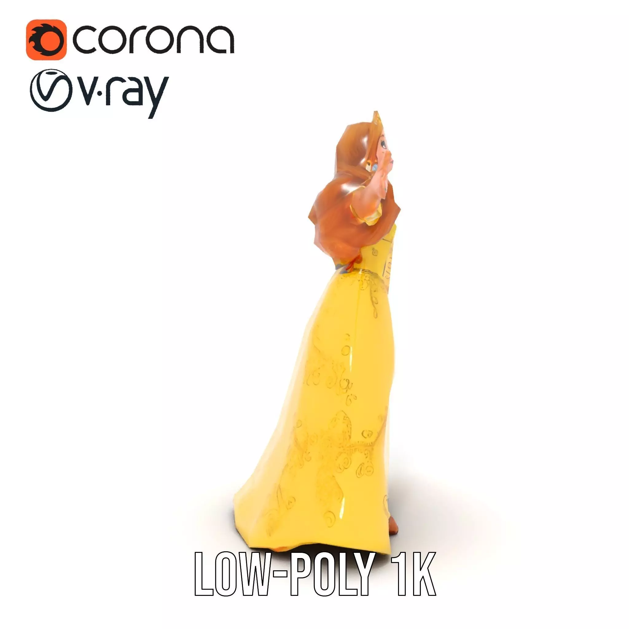 Elegant Princess Character model pack Low-poly 3D model_18