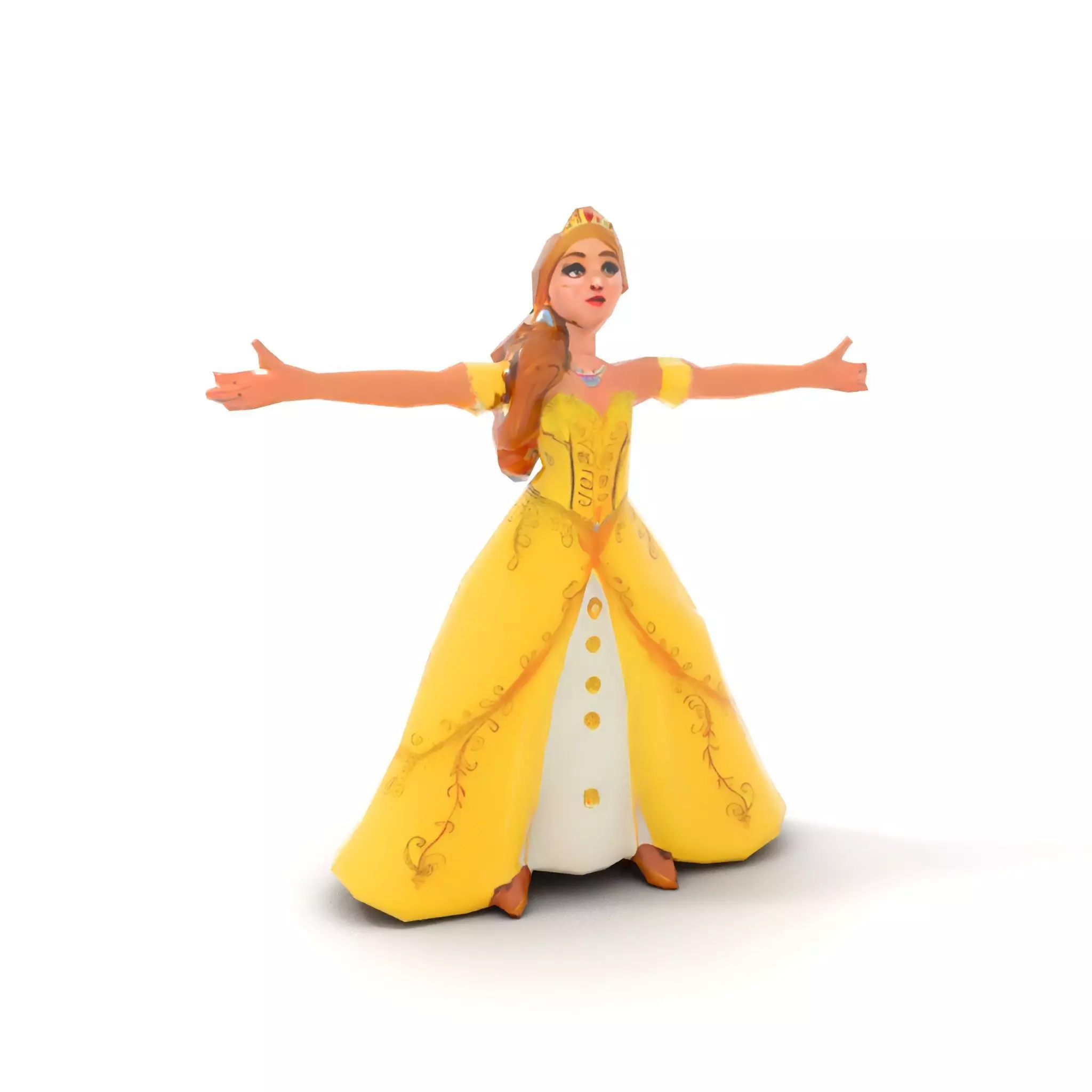 Elegant Princess Character model pack Low-poly 3D model_8