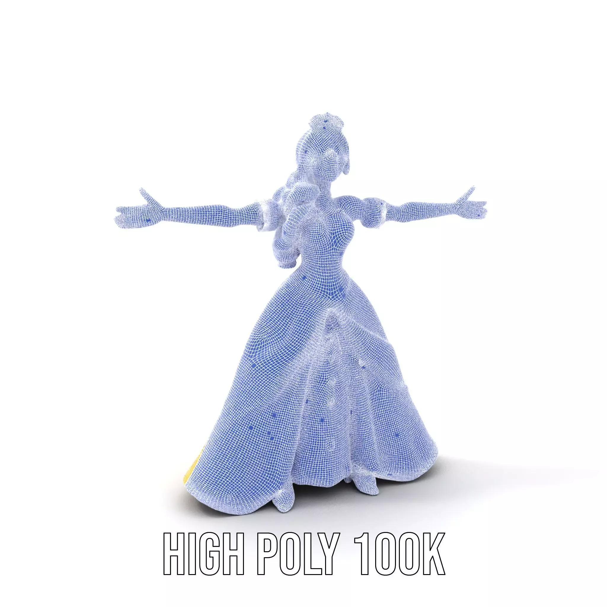 Elegant Princess Character model pack Low-poly 3D model_5