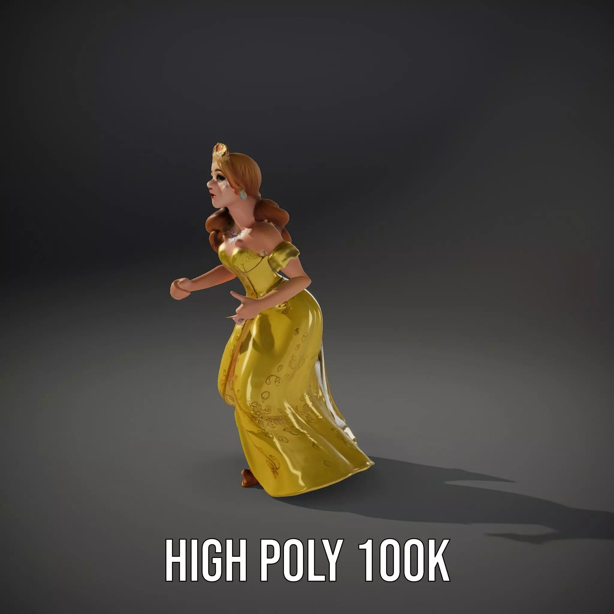 Elegant Princess Character model pack Low-poly 3D model_32