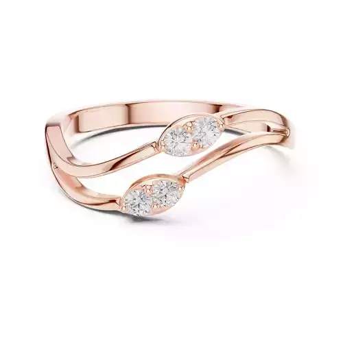 Round Diamond Curve Engagement Wedding Ring 3DM STL Video