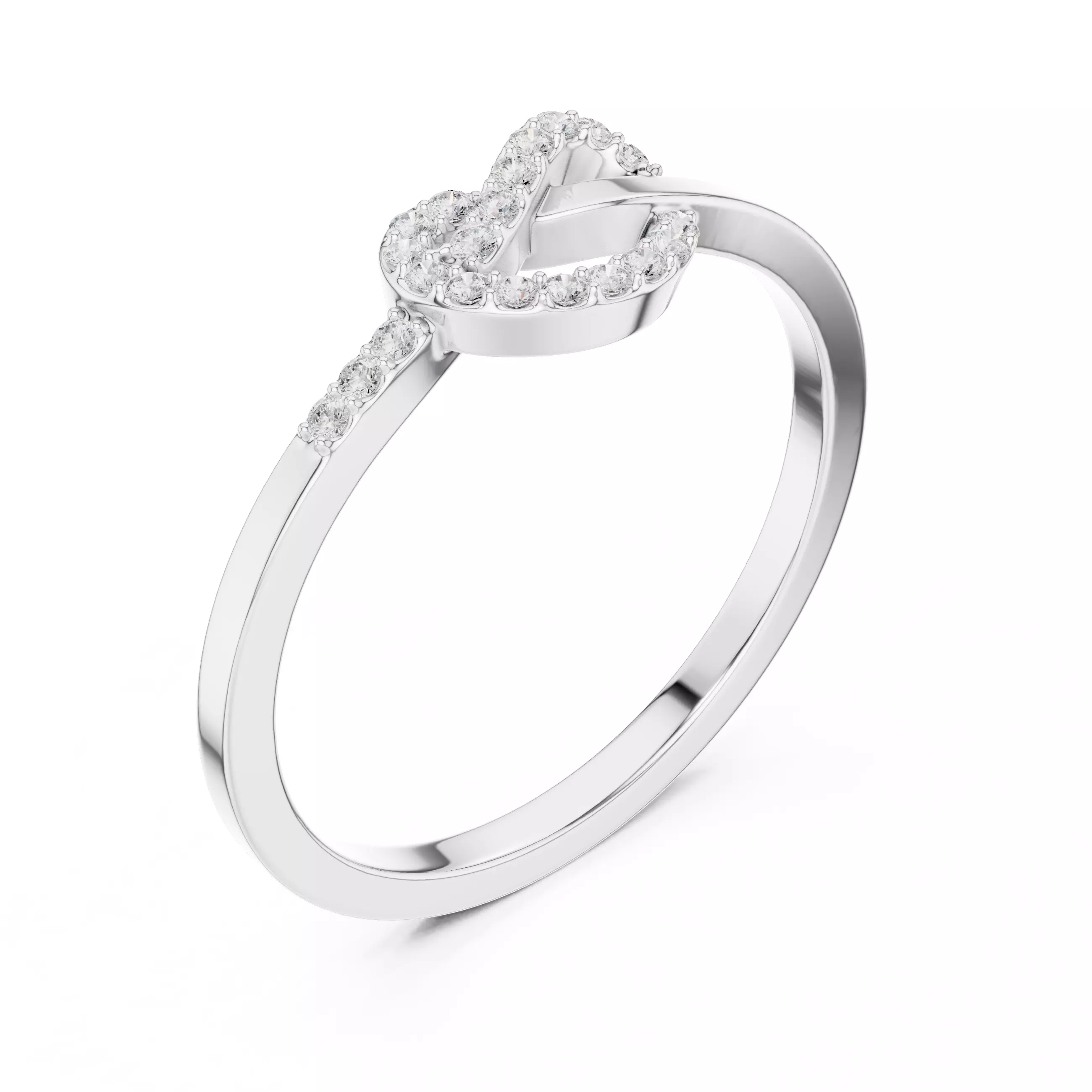 Round Diamond Heart Shape Engagement Wedding Ring 3DM STL Video 3D print model_10