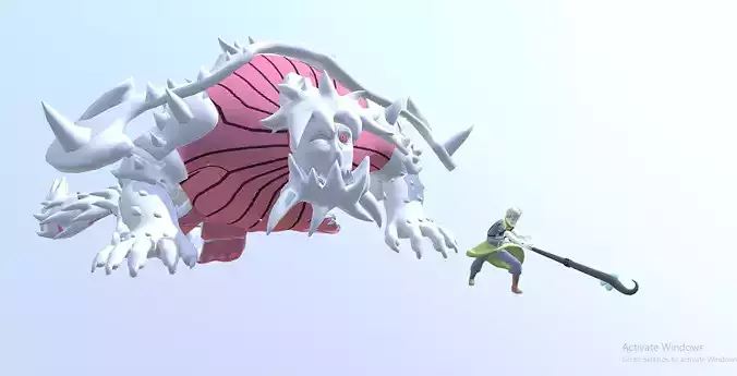 YAGURA and IZUBO Three tails turtle Tail beast FBX Action