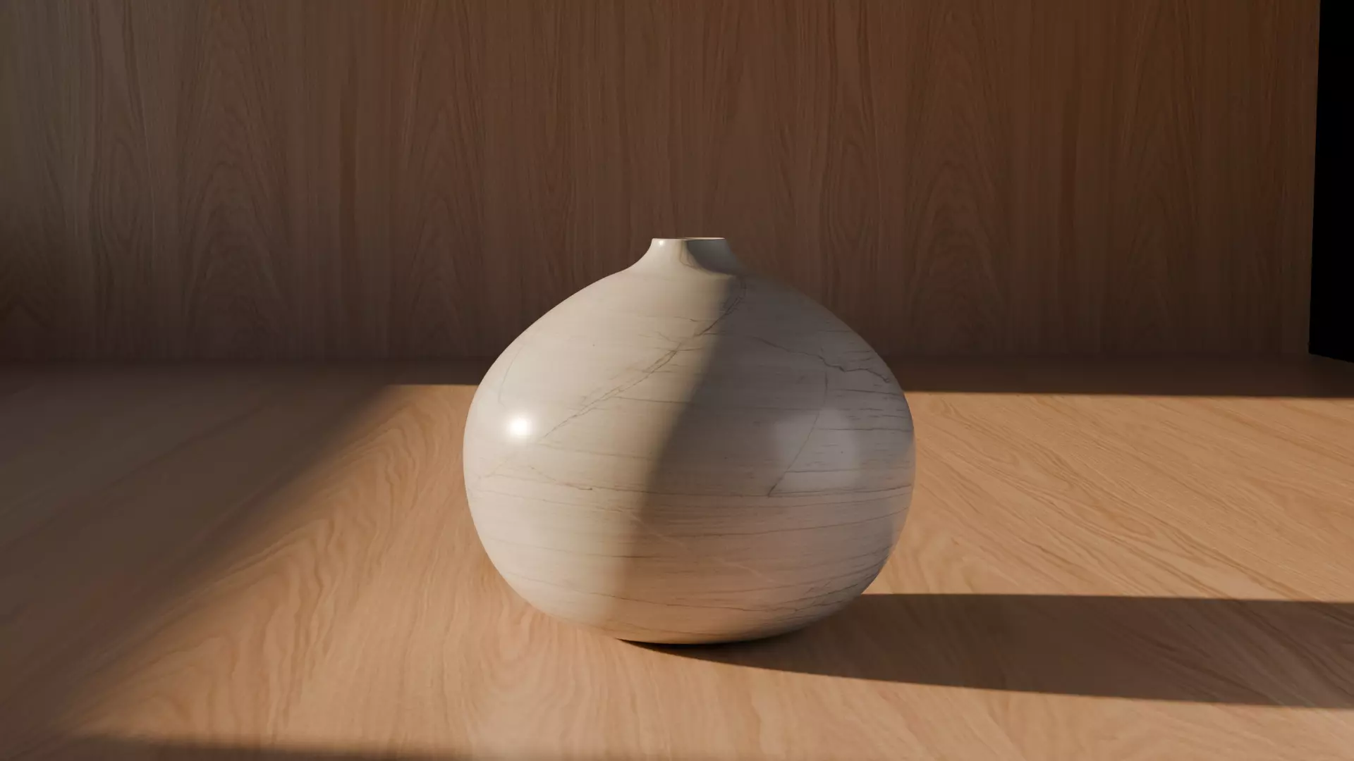 Minimalist Decorative Vase Model PBR FBX OBJ Low-poly 3D model_0