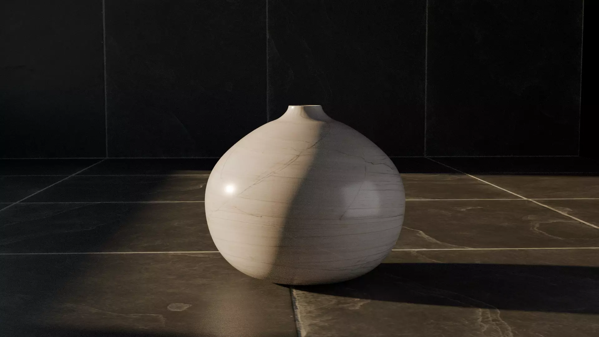 Minimalist Decorative Vase Model PBR FBX OBJ Low-poly 3D model_1