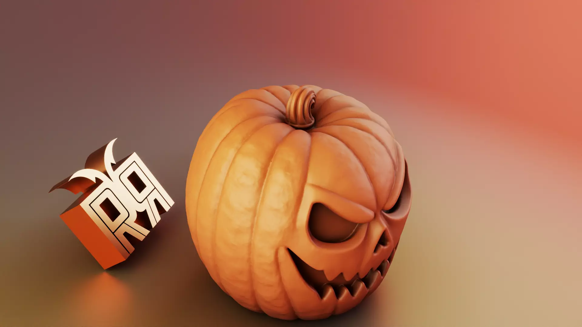  Halloween pumpkin candle mold 3D print model_7