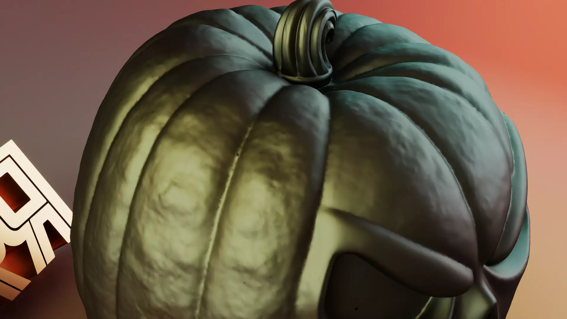  Halloween pumpkin candle mold 3D print model_8