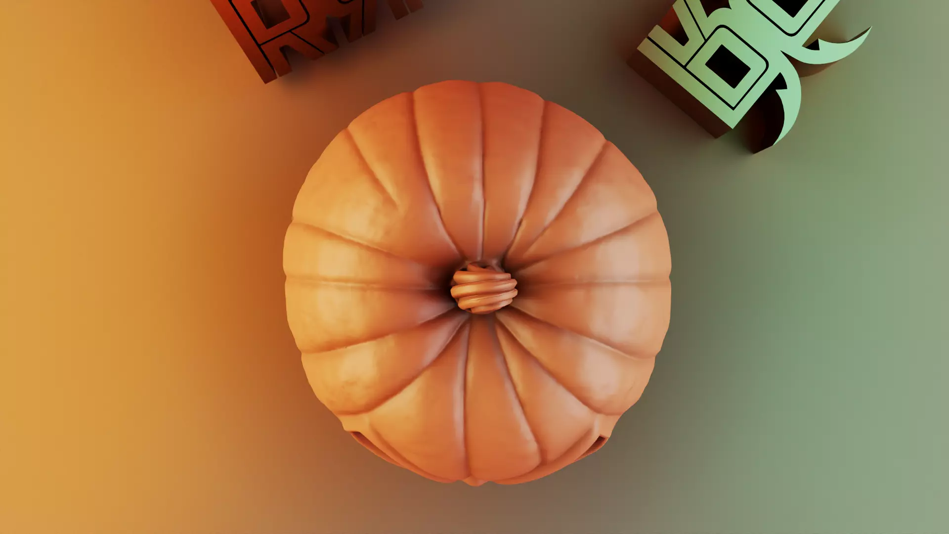  Halloween pumpkin candle mold 3D print model_6