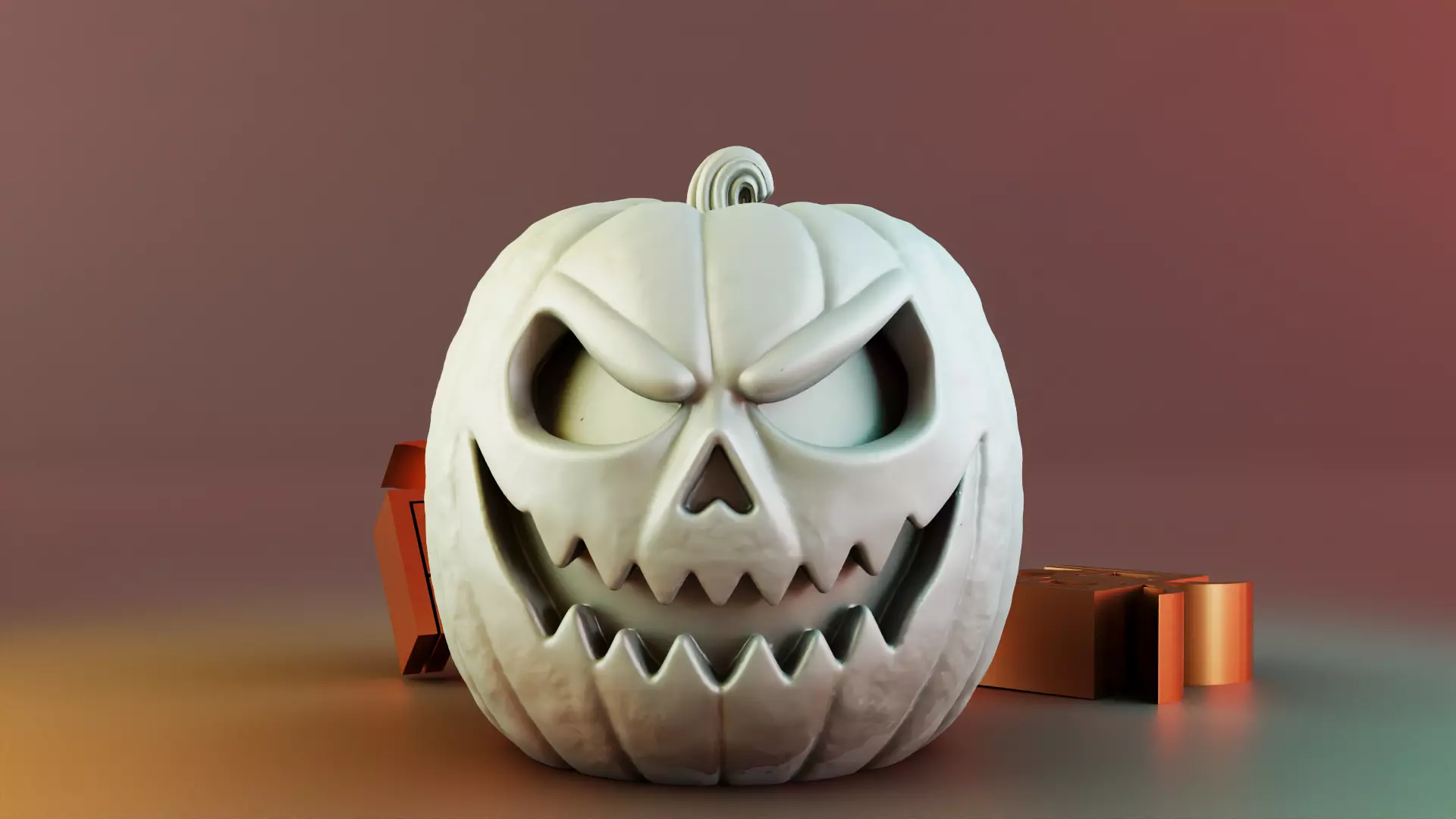  Halloween pumpkin candle mold 3D print model_3
