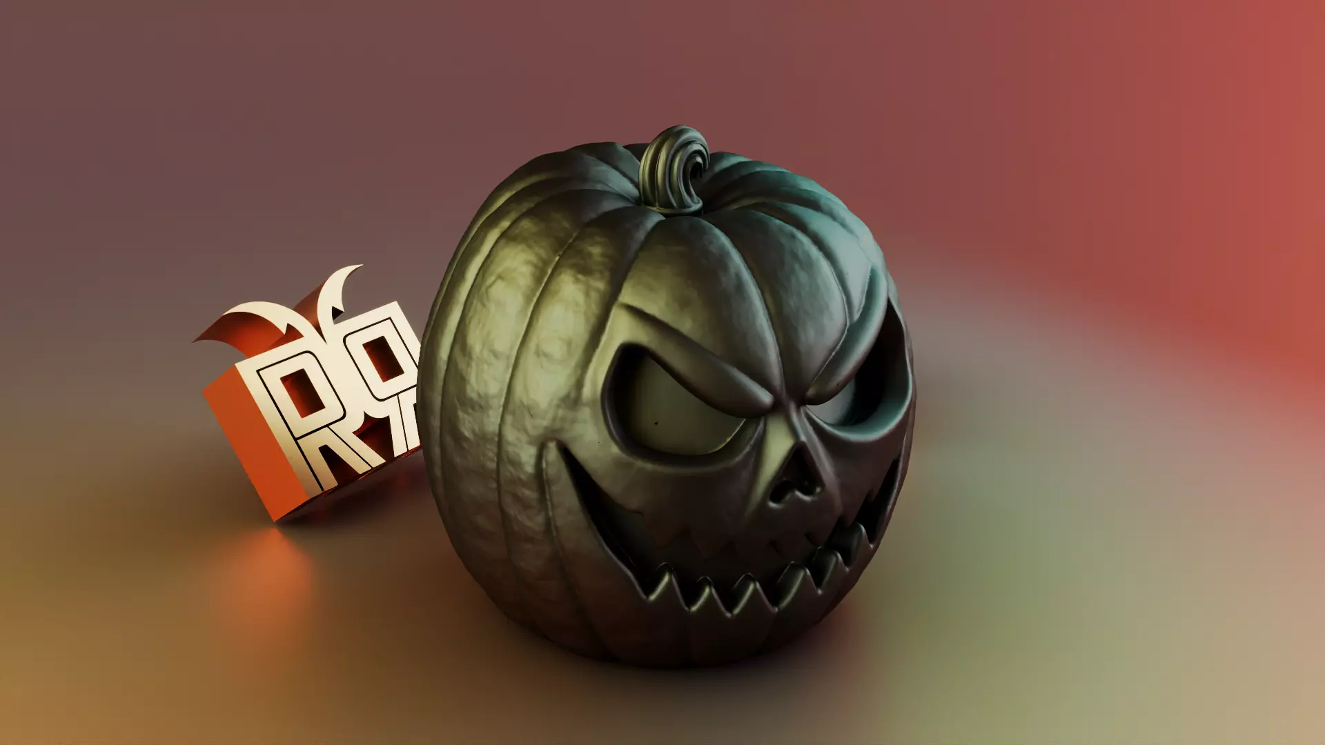  Halloween pumpkin candle mold 3D print model_1