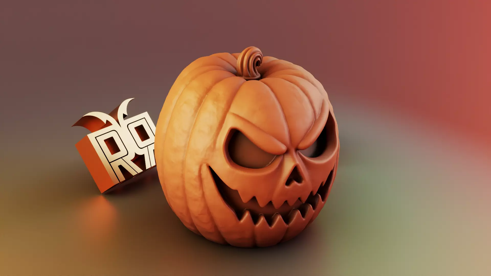  Halloween pumpkin candle mold 3D print model_5