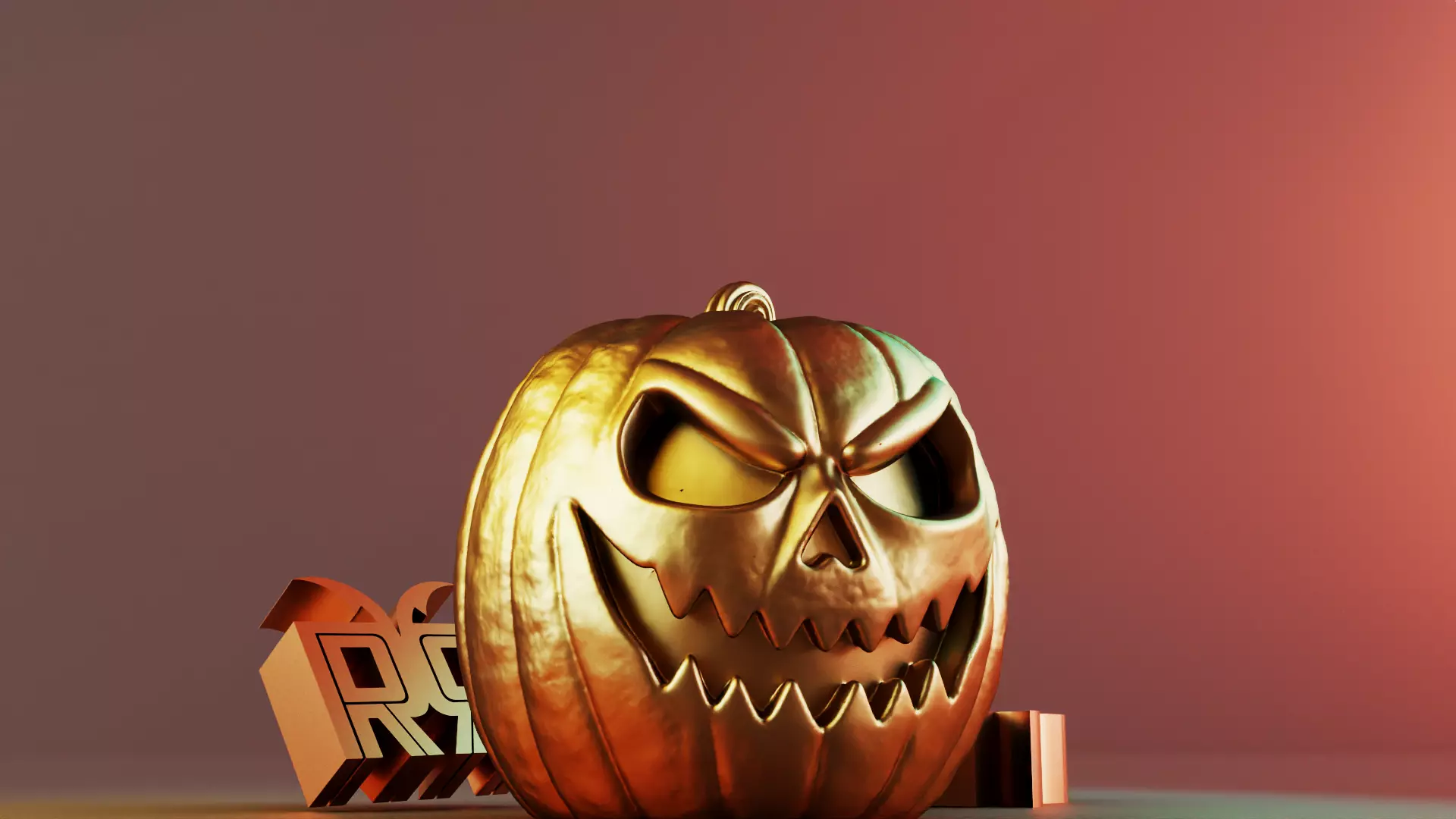  Halloween pumpkin candle mold 3D print model_4