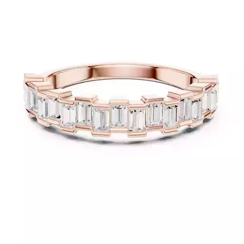Bar Set Up and Down Baguette Cut Wedding Band 3DM STL Video 3D print model
