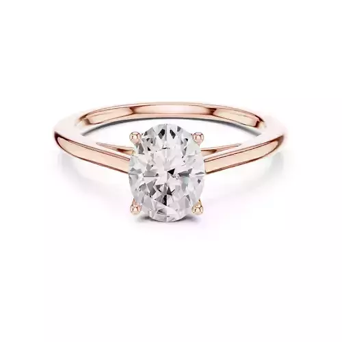 1CT Solitaire Oval Cut Diamond Engagement Ring 3DM STL Video 3D print model