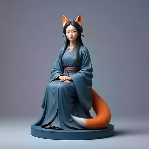 1996COLOR Fox Spirit Woman in Pu Song Ling Style