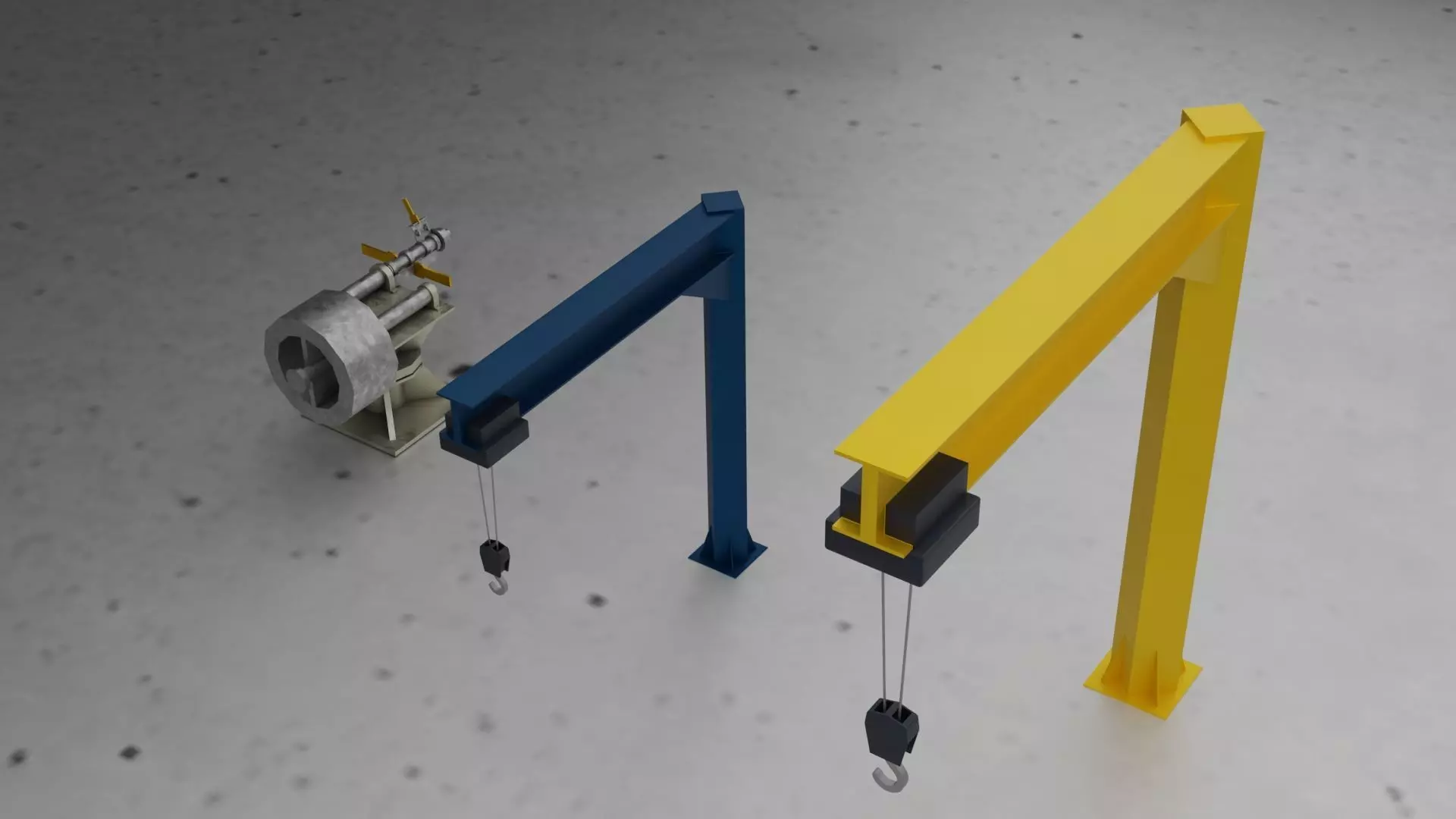 Industrial Machinery Vehicles Set High-Quality 3D Assets Low-poly 3D model_8