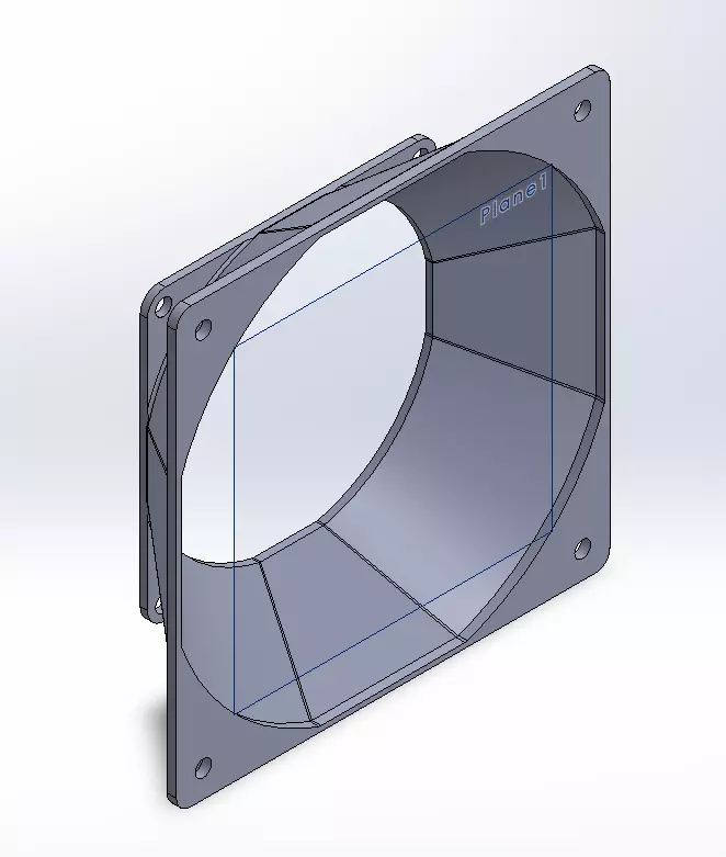 Adapter 80x80 - 120x120 3D print model_0