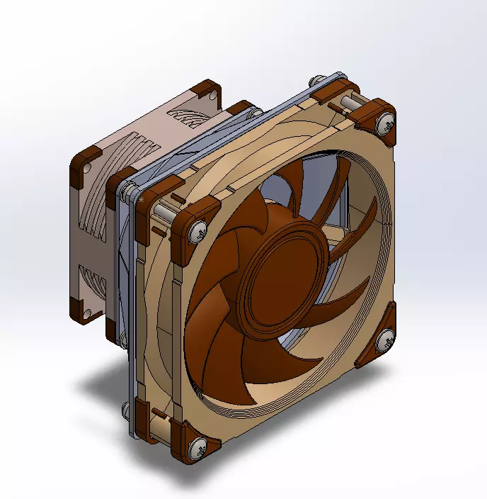 Adapter 80x80 - 120x120 3D print model_1