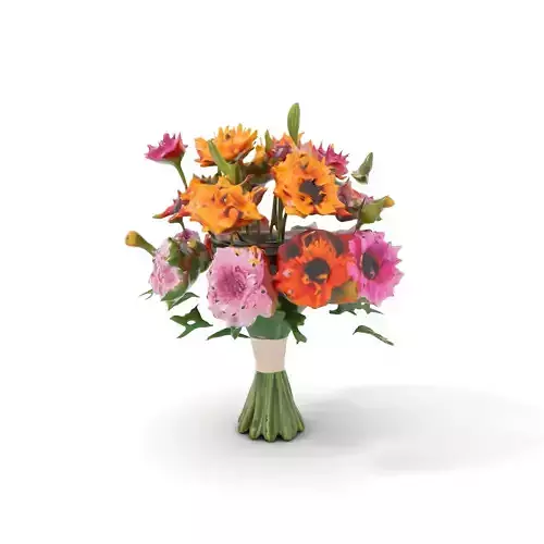 Vibrant Floral Bouquet model pack