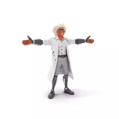 Eccentric Scientist Character model pack Low-poly 3D model