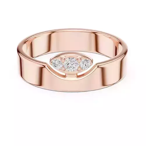 Round Cut Diamond Three Stone Wedding Ring 3DM STL Video 3D print model Round Cut Diamond Three Stone Wedding Ring 3DM STL Video 3D print model