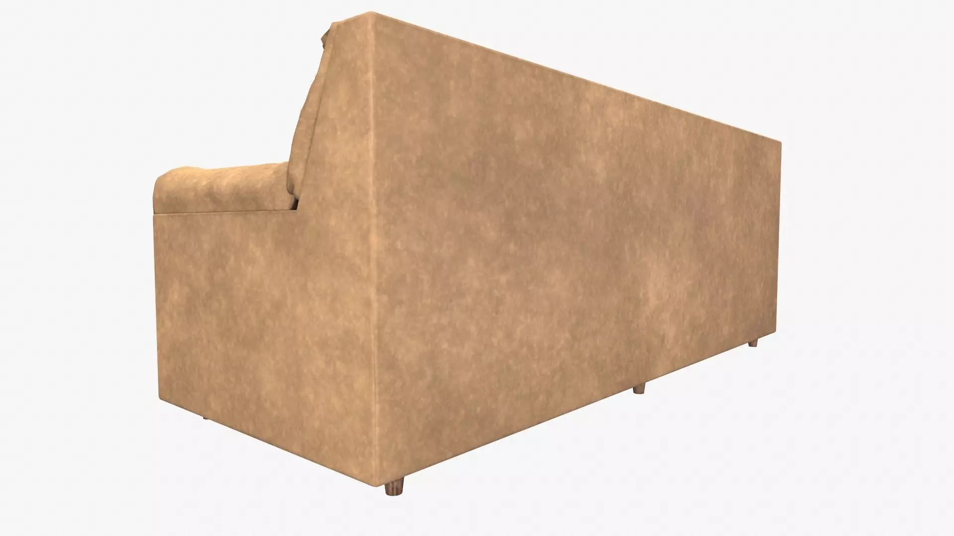 L Shape Leather Sofa Low-poly 3D model_3
