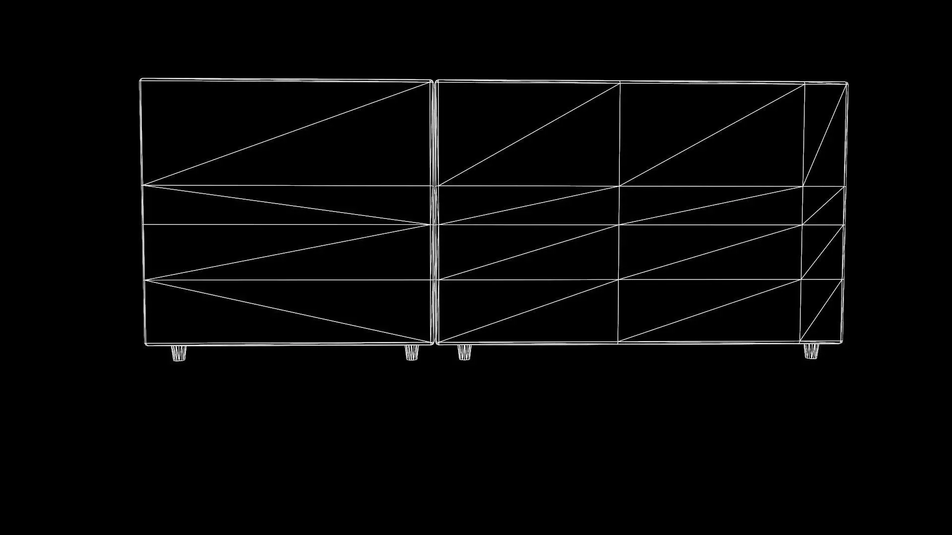 L Shape Leather Sofa Low-poly 3D model_13