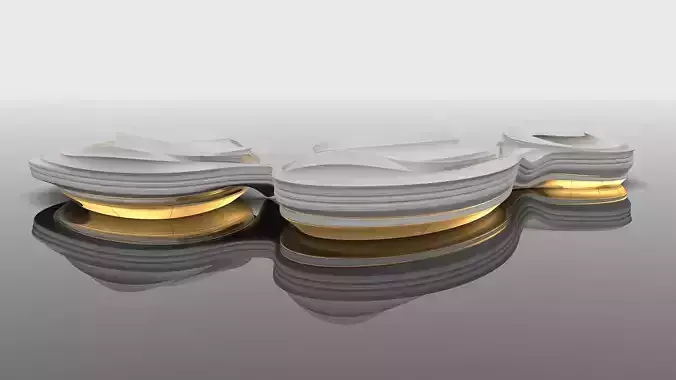 Futuristic building 3D model