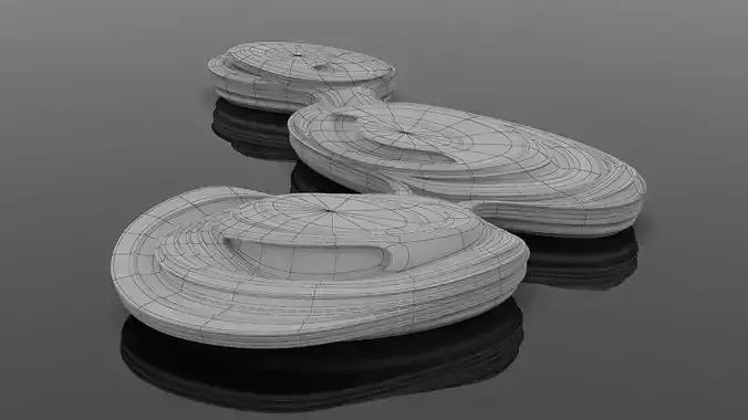 Futuristic building 3D model Low-poly 3D model 4