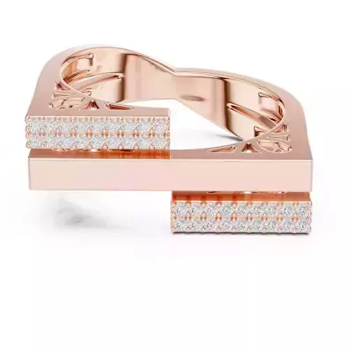 Round Diamond D Shape Engagement Wedding Ring 3DM STL Video