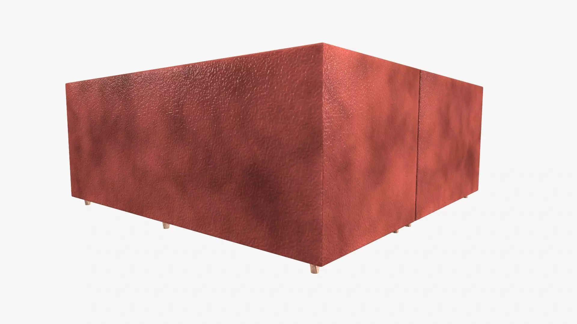 L Shape Leather Sofa Low-poly 3D model_6