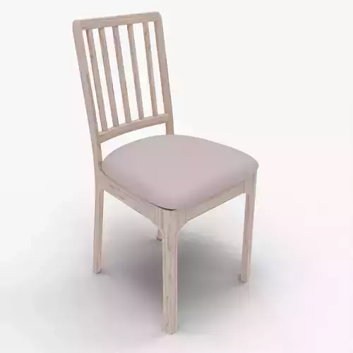 Wooden Dining Chair Model with Cushion for Interior Design