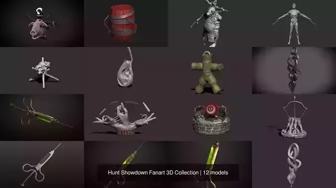 Hunt Showdown Fanart 3D Print STL Collection 