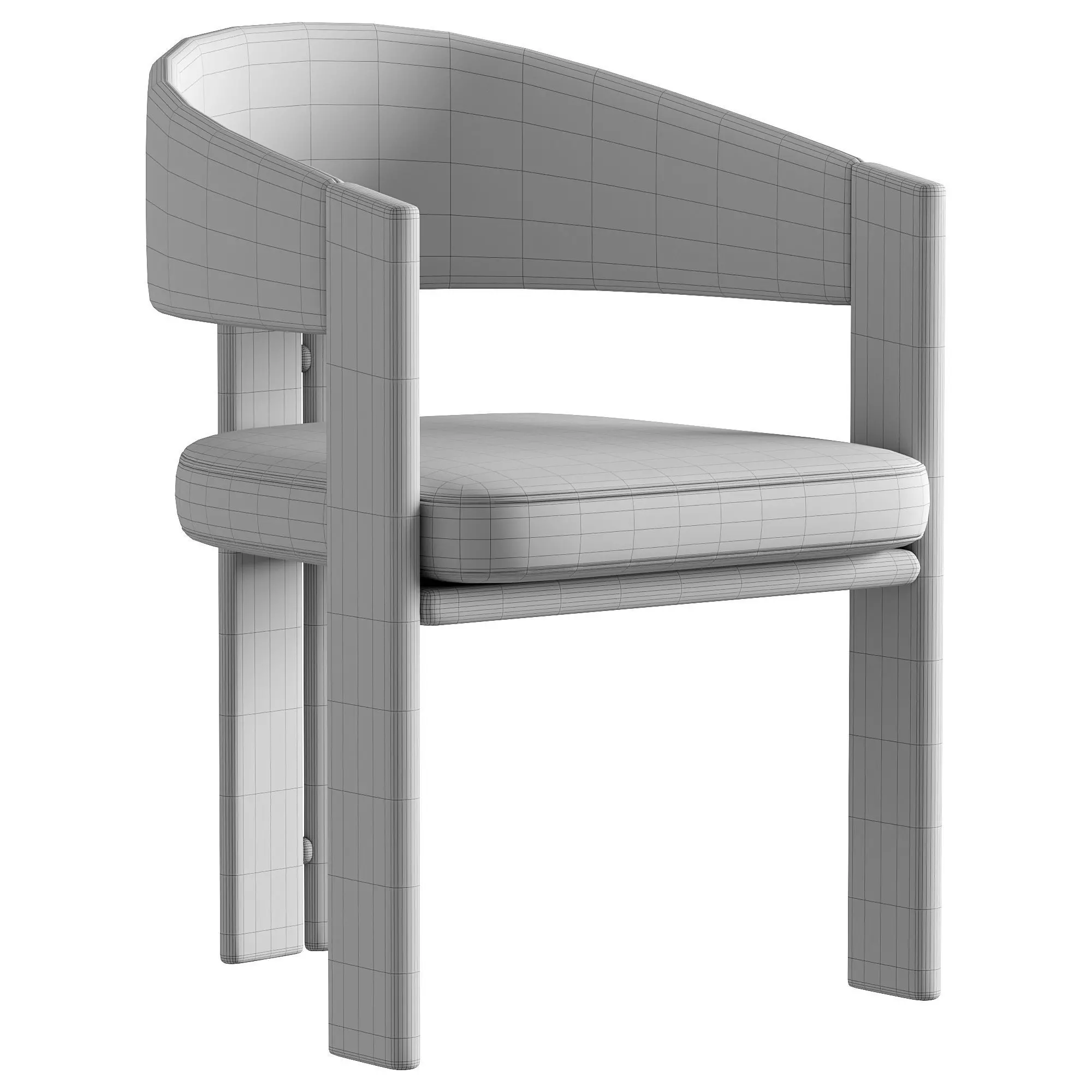 Tweet Dining Chair 3D model_4