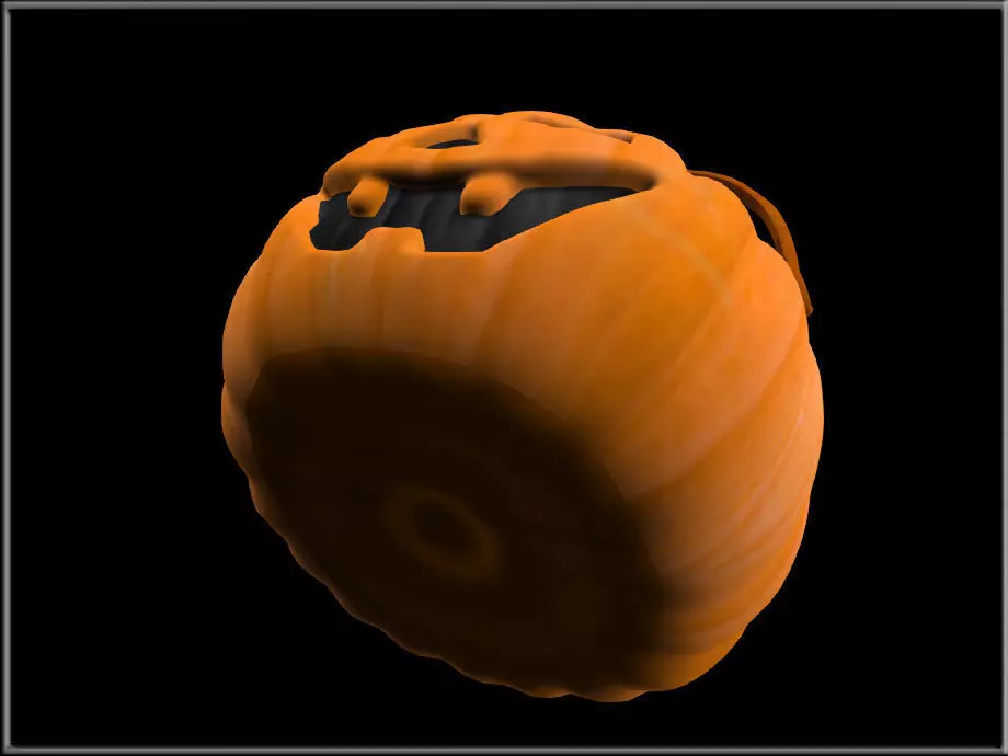 Halloween Candy Bucket Low-poly 3D model_3