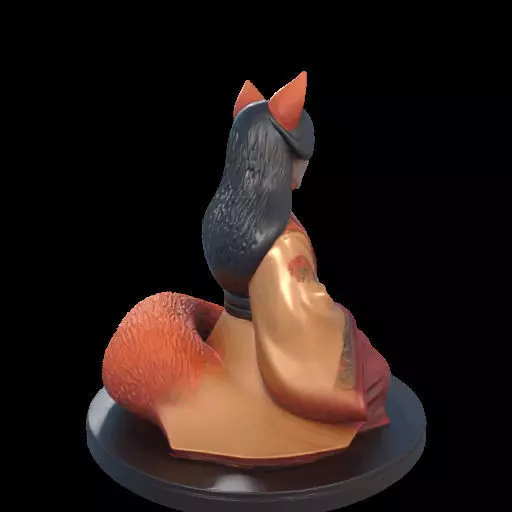 1998COLOR Fox Spirit Woman in Pu Song Ling Style 3D print model_3