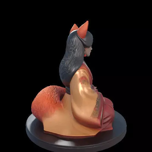1998COLOR Fox Spirit Woman in Pu Song Ling Style 3D print model_2