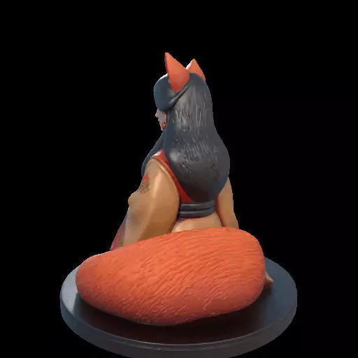 1998COLOR Fox Spirit Woman in Pu Song Ling Style 3D print model_13