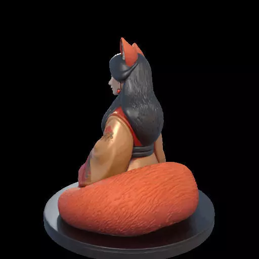 1998COLOR Fox Spirit Woman in Pu Song Ling Style 3D print model_14
