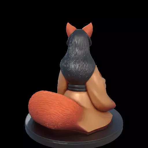 1998COLOR Fox Spirit Woman in Pu Song Ling Style 3D print model_7