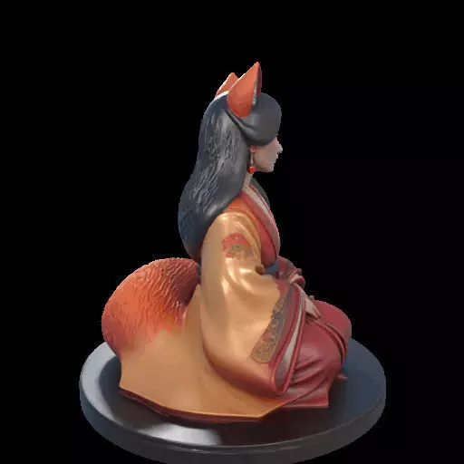 1998COLOR Fox Spirit Woman in Pu Song Ling Style 3D print model_29