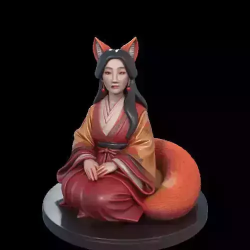 1998COLOR Fox Spirit Woman in Pu Song Ling Style