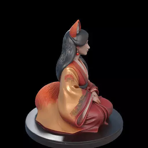 1998COLOR Fox Spirit Woman in Pu Song Ling Style 3D print model_28