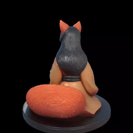 1998COLOR Fox Spirit Woman in Pu Song Ling Style 3D print model_9