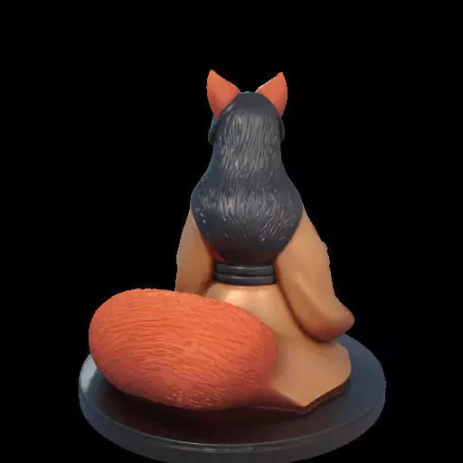 1998COLOR Fox Spirit Woman in Pu Song Ling Style 3D print model_8