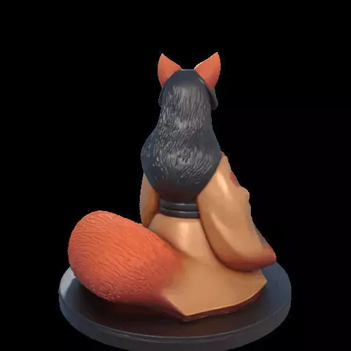 1998COLOR Fox Spirit Woman in Pu Song Ling Style 3D print model_6