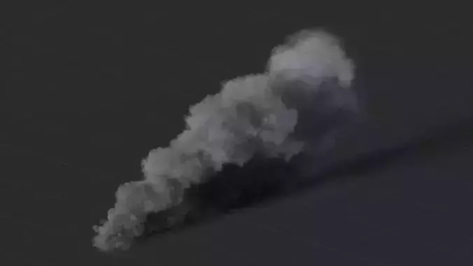 3D Ground Smoke Animation 3D model