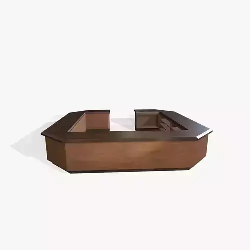 Lobby Reception Desk Low-poly 3D model
