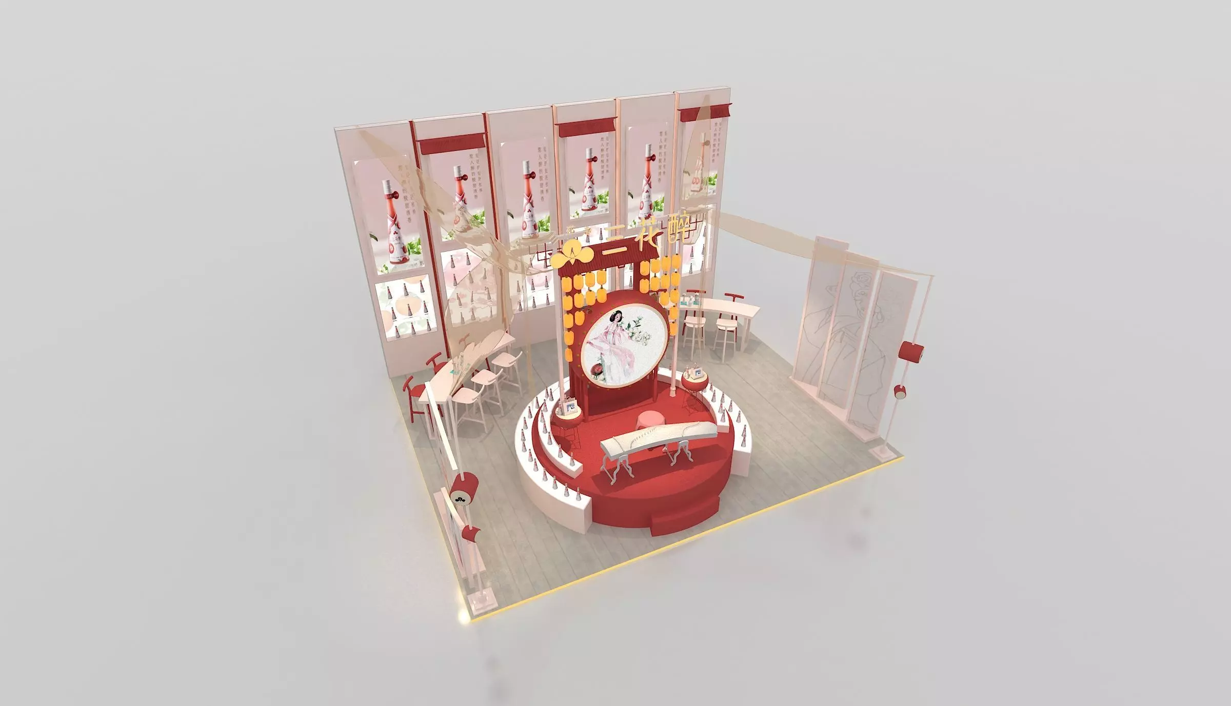 sanhua Low-poly 3D model_0